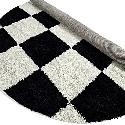 Tapis ronds - Gordes (noir/blanc)