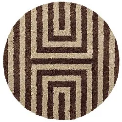 Tapis ronds - Imilchil (beige/marron)