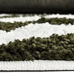 Tapis ronds - Imilchil (blanc/vert)