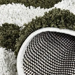 Tapis ronds - Imilchil (blanc/vert)