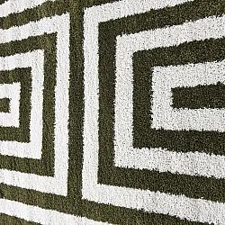 Tapis ronds - Imilchil (blanc/vert)