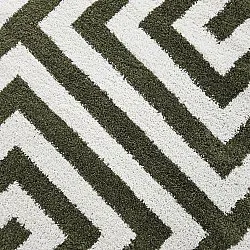 Tapis ronds - Imilchil (blanc/vert)