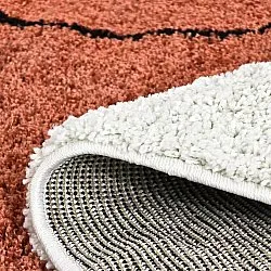 Tapis ronds - Sanghar (blanc/orange/vert)