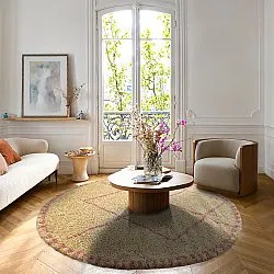 Tapis ronds - Tiznit (beige/rose)