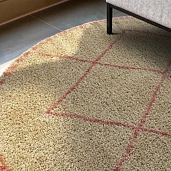 Tapis ronds - Tiznit (beige/rose)