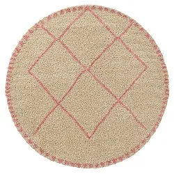 Tapis ronds - Tiznit (beige/rose)