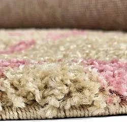 Tapis ronds - Tiznit (beige/rose)