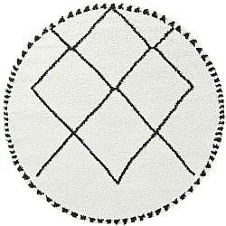 Tapis ronds - Tiznit (blanc/noir)