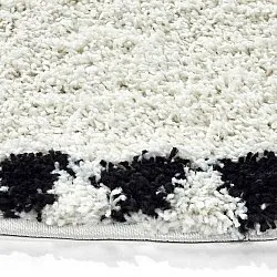Tapis ronds - Tiznit (blanc/noir)