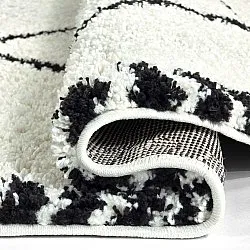 Tapis ronds - Tiznit (blanc/noir)