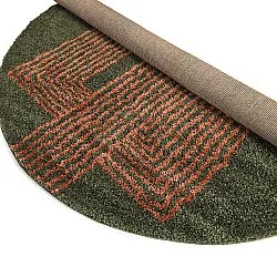 Tapis ronds - Zagora (vert/orange)