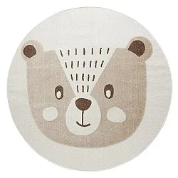Tapis rond pour enfants - Kind Bear (crème)