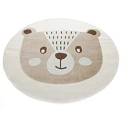 Tapis rond pour enfants - Kind Bear (crème)