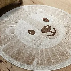 Tapis rond pour enfants - Kind Lion (crème)