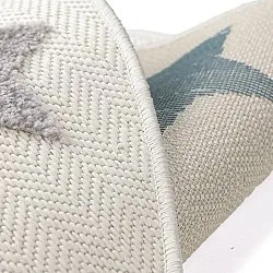 Tapis rond pour enfants - Stars (crème/multicolore)