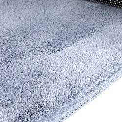 Tapis rond - Aranga Super Soft Fur (bleu acier)
