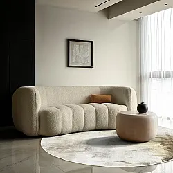 Tapis rond - Cadiz (beige)