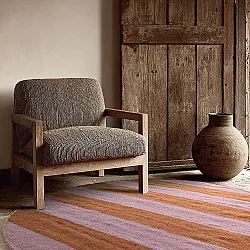 Tapis rond - Garine (orange/rose)
