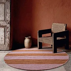 Tapis rond - Garine (orange/rose)