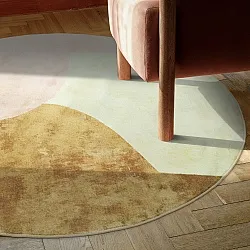 Tapis rond - Lazio (beige/rose)