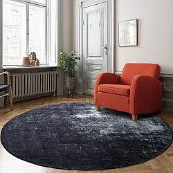 Tapis rond - Lynton (noir)