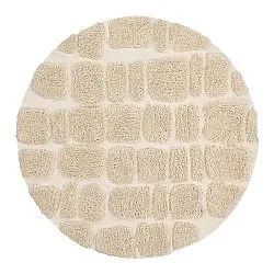 Tapis rond - Otranto Natural Cotton Shaggy (blanc cassé)