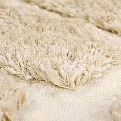 Tapis rond - Otranto Natural Cotton Shaggy (blanc cassé)