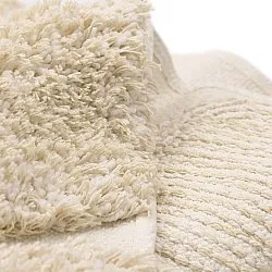 Tapis rond - Otranto Natural Cotton Shaggy (blanc cassé)