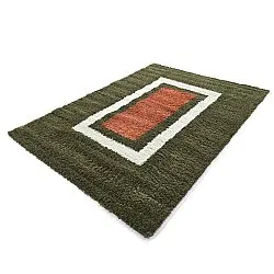 Tapis à poils longs - Alsace (vert/blanc/orange)