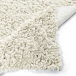 Tapis shaggy - Fassale Hand Woven Wool Shaggy (blanc)