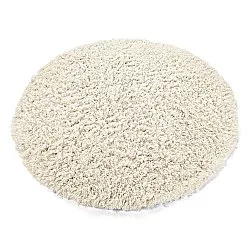 Tapis rond - Fassale Hand Woven Wool Shaggy (blanc)