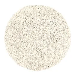 Tapis rond - Fassale Hand Woven Wool Shaggy (blanc)