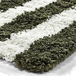 Tapis à poils longs - Imilchil (blanc/vert)