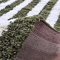 Tapis à poils longs - Imilchil (blanc/vert)