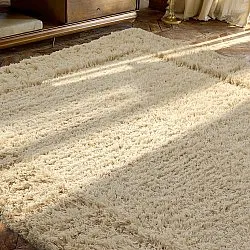 Tapis à poils longs - Melilla Hand Woven Wool Shaggy (naturel)