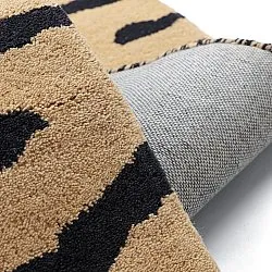 Tapis shaggy - Zebra Tufted Wool Premium (beige/noir)