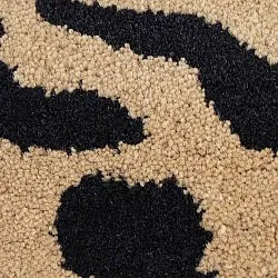 Tapis shaggy - Zebra Tufted Wool Premium (beige/noir)
