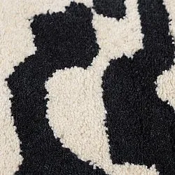 Tapis shaggy - Zebra Tufted Wool Premium (blanc/noir)