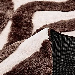 Tapis shaggy - Akaba (brun/rose clair)
