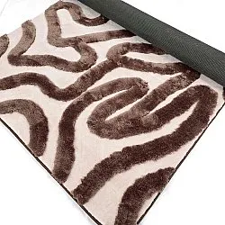 Tapis shaggy - Akaba (brun/rose clair)