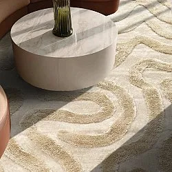 Tapis shaggy - Akaba (crème/beige)