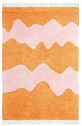 Tapis shaggy - Amira Natural Cotton Shaggy (orange/rose)