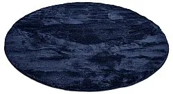 Tapis ronds - Aranga Super Soft Fur (bleu foncé)