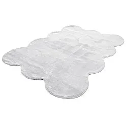 Tapis shaggy ondulé - Aranga Super Soft Fur (blanc)