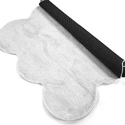 Tapis shaggy ondulé - Aranga Super Soft Fur (blanc)