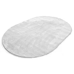 Tapis shaggy ovale - Aranga Super Soft Fur (blanc)