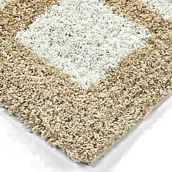 Tapis à poils longs - Asilah (beige/blanc)