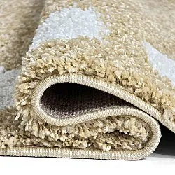 Tapis à poils longs - Asilah (beige/blanc)