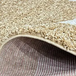 Tapis à poils longs - Asilah (beige/blanc)