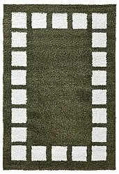 Tapis à poils longs - Asilah (vert/blanc)